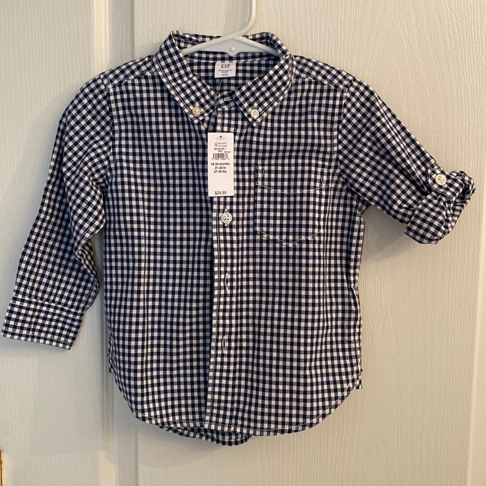 Boys plaid button shirt
